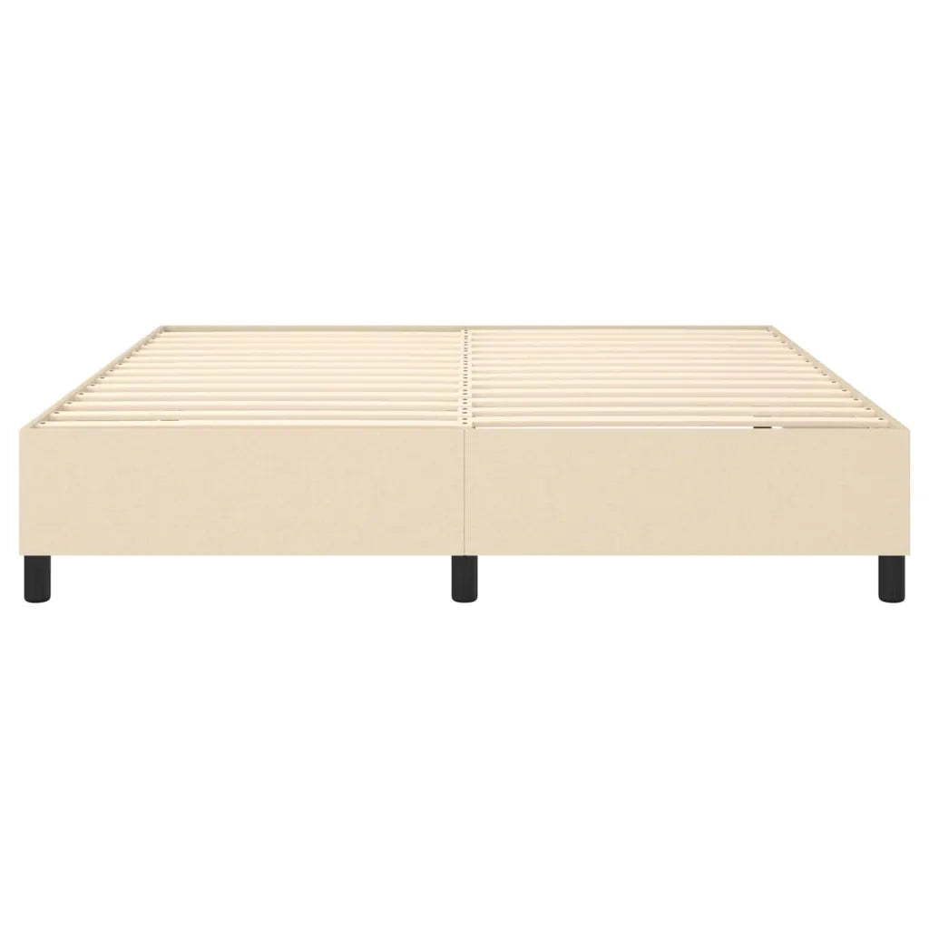 Struttura Letto a Rete a Molle-Giroletto Crema 160x200 cm in Tessuto 696382