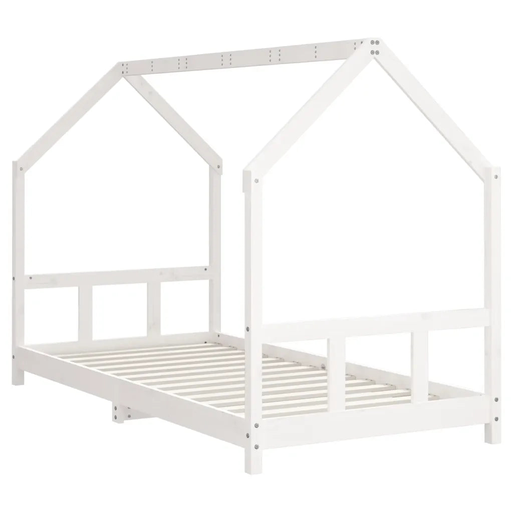 Giroletto per Bambini | Letto Infantile | Lettino Bianco 90x190cm in Legno Massello di Pino