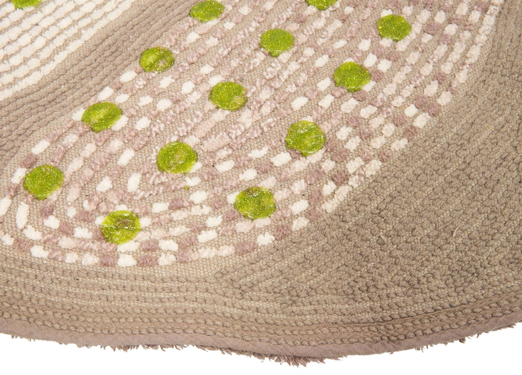 Tappeto A Foglia Casa Bagno Cotone Spugna Morbida Antiscivolo Leaf Tortora