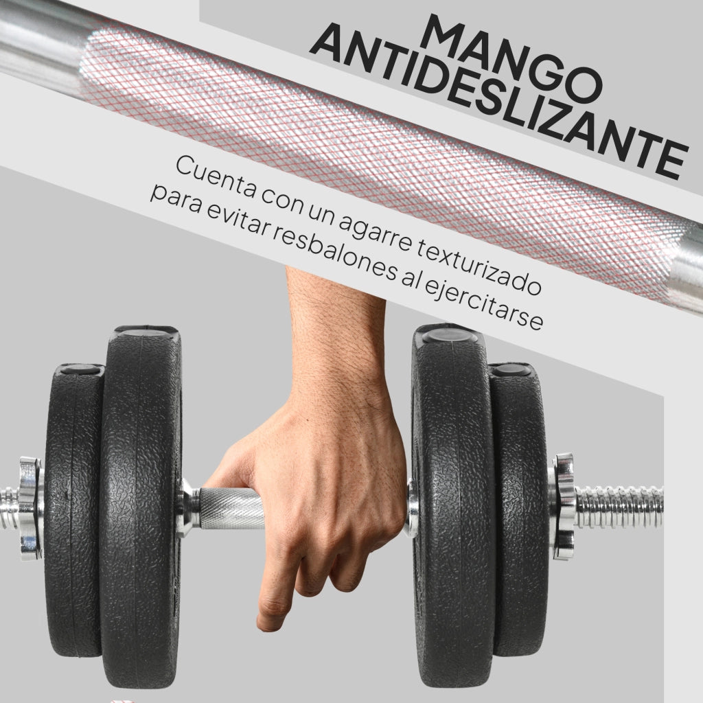 Set manubri regolabili 20kg ¨C zephmum ¨C disco 2.5/1.5kg asta 2kg