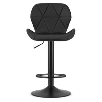 Sgabello VALORA WEST - Ecopelle nera, versatile per soggiorno x 2