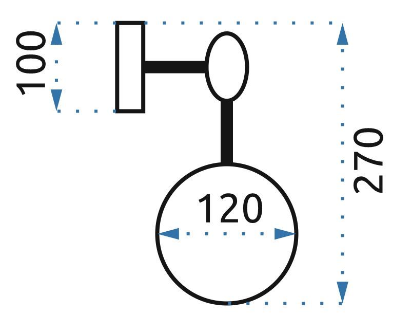 Lampada Da Parete Black APP750-1W