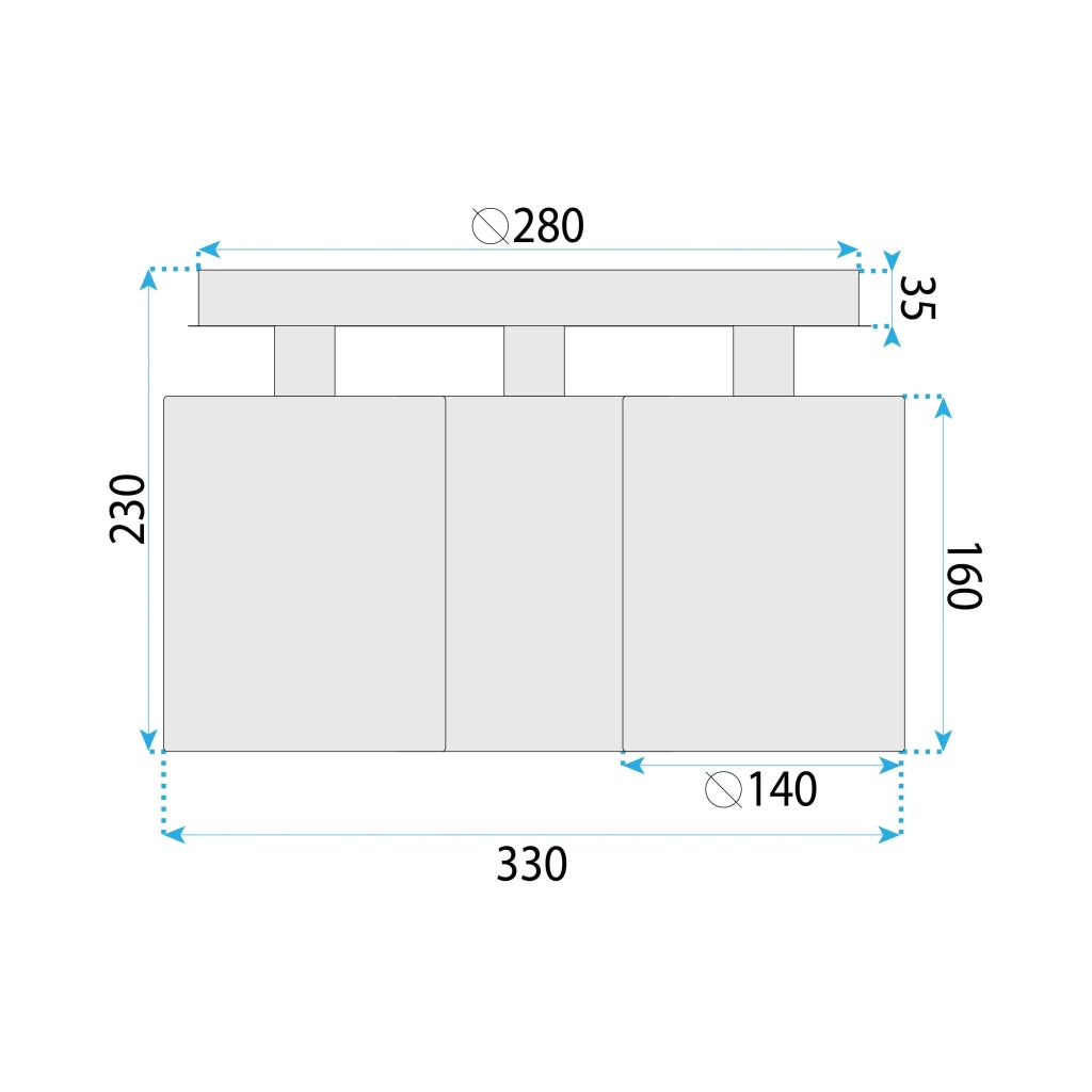 Lampada APP1819-3CPR Black