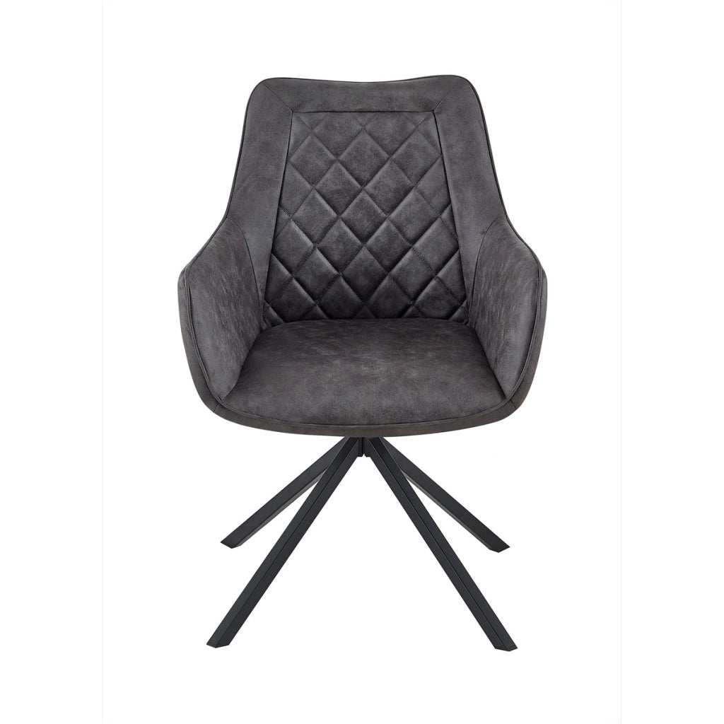 Poltroncina girevole Aeron in ecopelle antracite