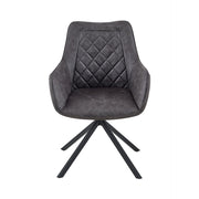Poltroncina girevole Aeron in ecopelle antracite
