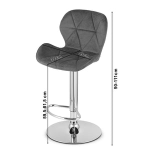 Sgabello VALORA WEST - Ecopelle nera, versatile per soggiorno x 2