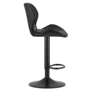 Sgabello VALORA WEST - Ecopelle nera, versatile per soggiorno x 2