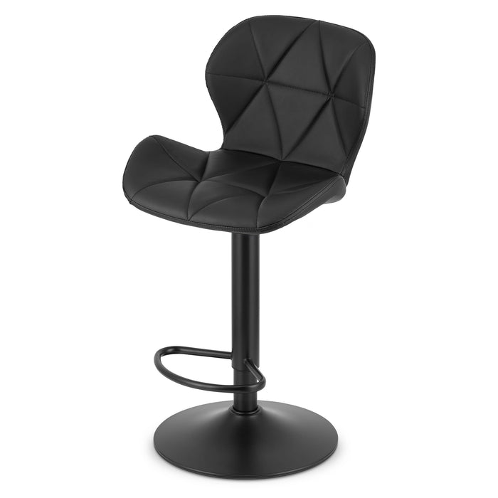 Sgabello VALORA WEST - Ecopelle nera, versatile per soggiorno x 2