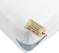 Coprimaterasso Matrimoniale in Cotone con Cerniera 160x190x25 cm - Antiacaro, Anallergico e Traspirante