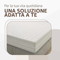 Coprimaterasso Matrimoniale in Cotone con Cerniera 160x190x25 cm - Antiacaro, Anallergico e Traspirante