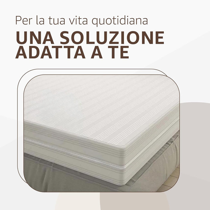 Coprimaterasso Matrimoniale in Cotone con Cerniera 160x190x25 cm - Antiacaro, Anallergico e Traspirante