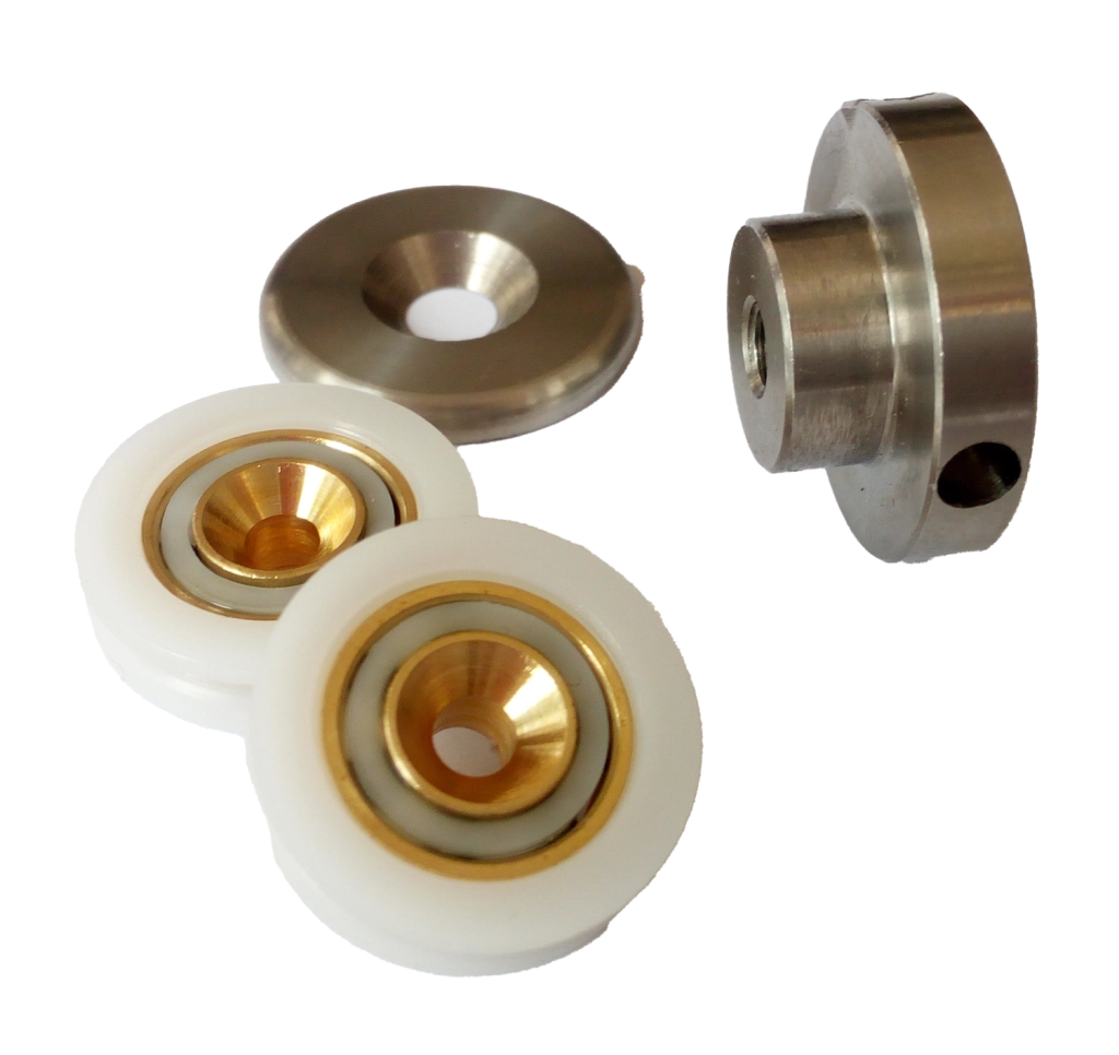 R400/158 Ricambio per box doccia : Solo Rotella compatibile x Dado TDA - Kit 2 pezzi