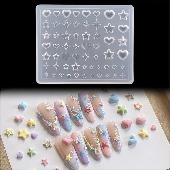 Strumento per creare forme 3D a guscio di silicone - Malatura dura/sterile - Antiriflesso - Riciclabile - Adatto a principianti/professionisti - Malatura per unghie