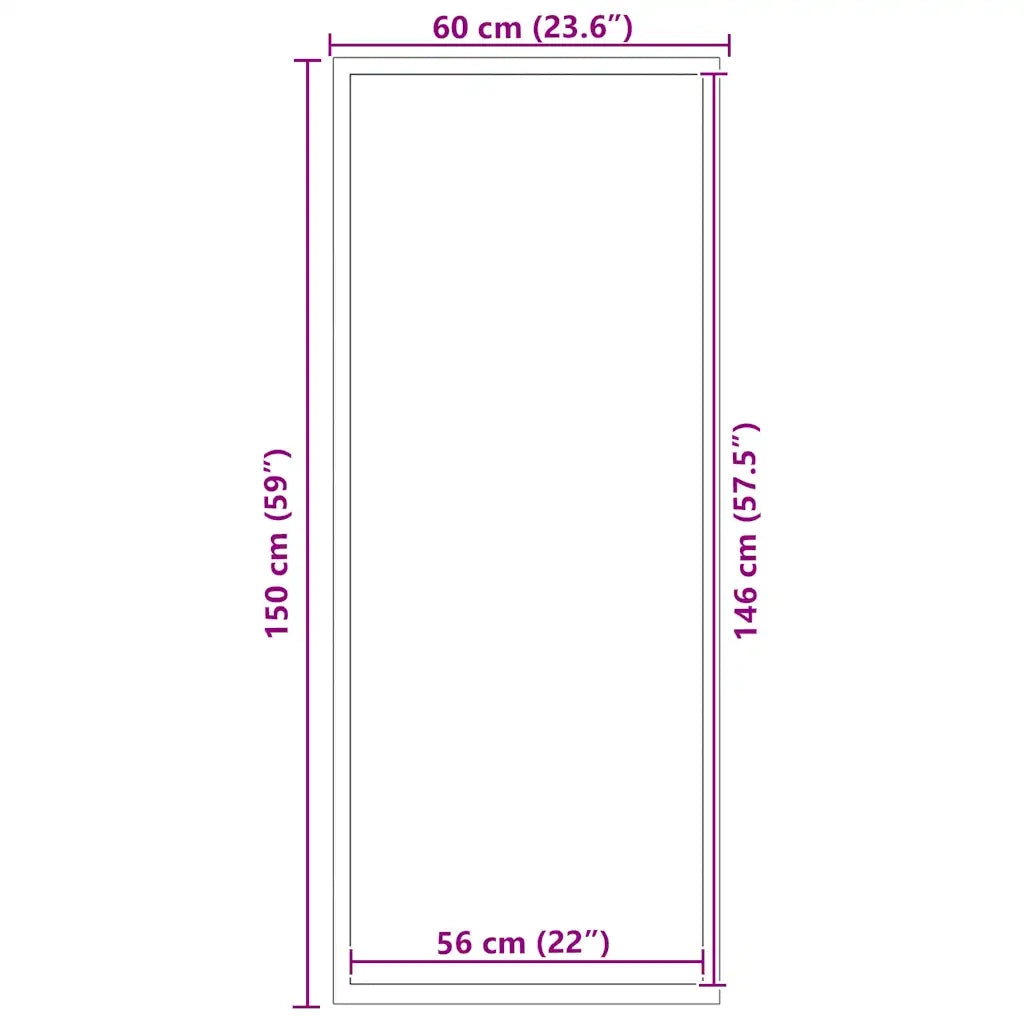 vidaXL Zerbino Nero 60x150 cm