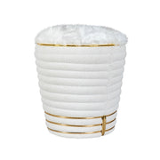 Pouf Doric 310 con trapuntatura e dettagli oro