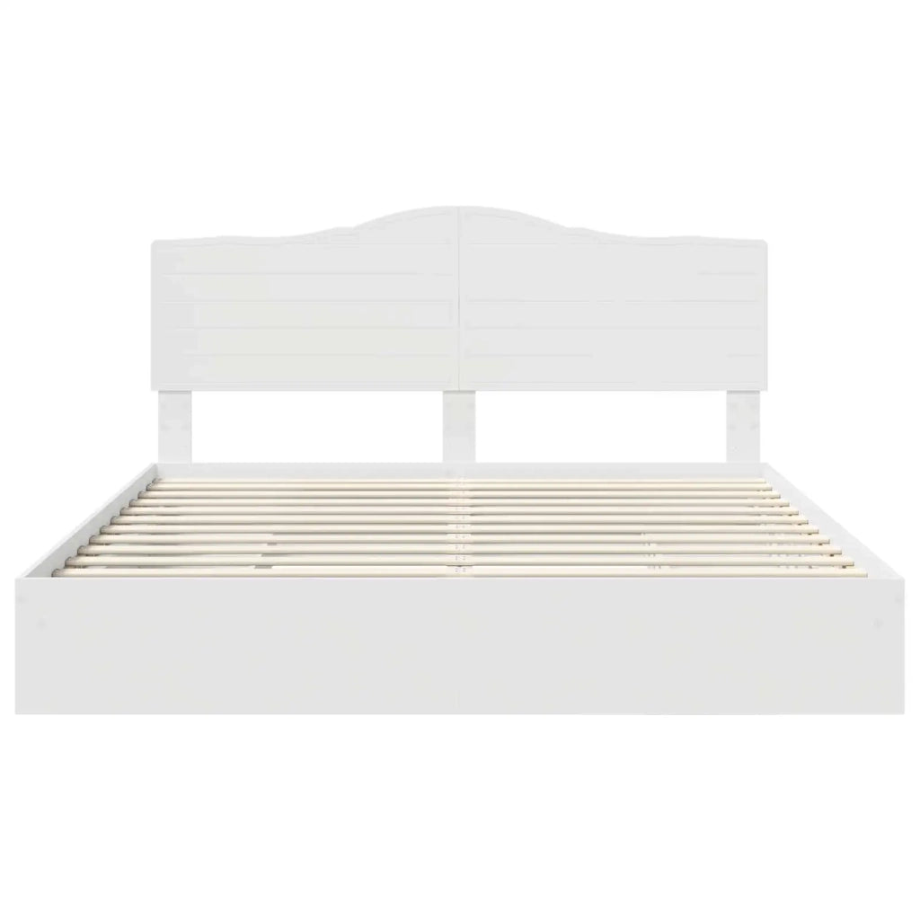 Letto con Contenitore Bianco 180 x 200 cm Legno multistrato