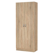 Scarpiera Salvaspazio A Armadio Con 2 Ante Mobile Multiuso Con 5 Ripiani Regolabili Design Moderno Per Ingresso Camera E Living 69.2 X 34.6 X 170.4 Cm Rovere