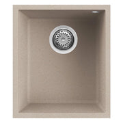 Lavello Elleci Incasso 1 vasca 38x44 Quadra 100 Sottotop Granitek Avena LGQ10051BSO