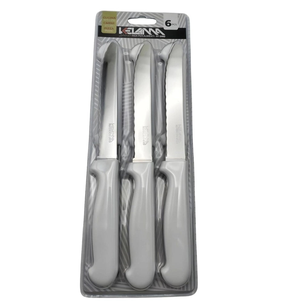 Set 6 coltelli da tavola kelama deluxe colore bianco