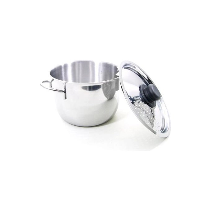 Rivadossi RIV610022 Pentola Cuocipasta Acciaio Inox 22 cm Coperchio Forato Compatibile Induzione