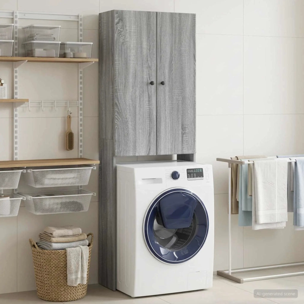 Mobile Bagno BREDA Sonoma grigio 66 x 25,5 x 190 cm 897581