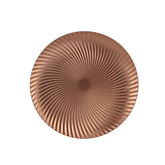 PIATTO DECORATIVO BRANDY CON MOTIVO A SPIRALE DORATA 33 CM KAEMINGK