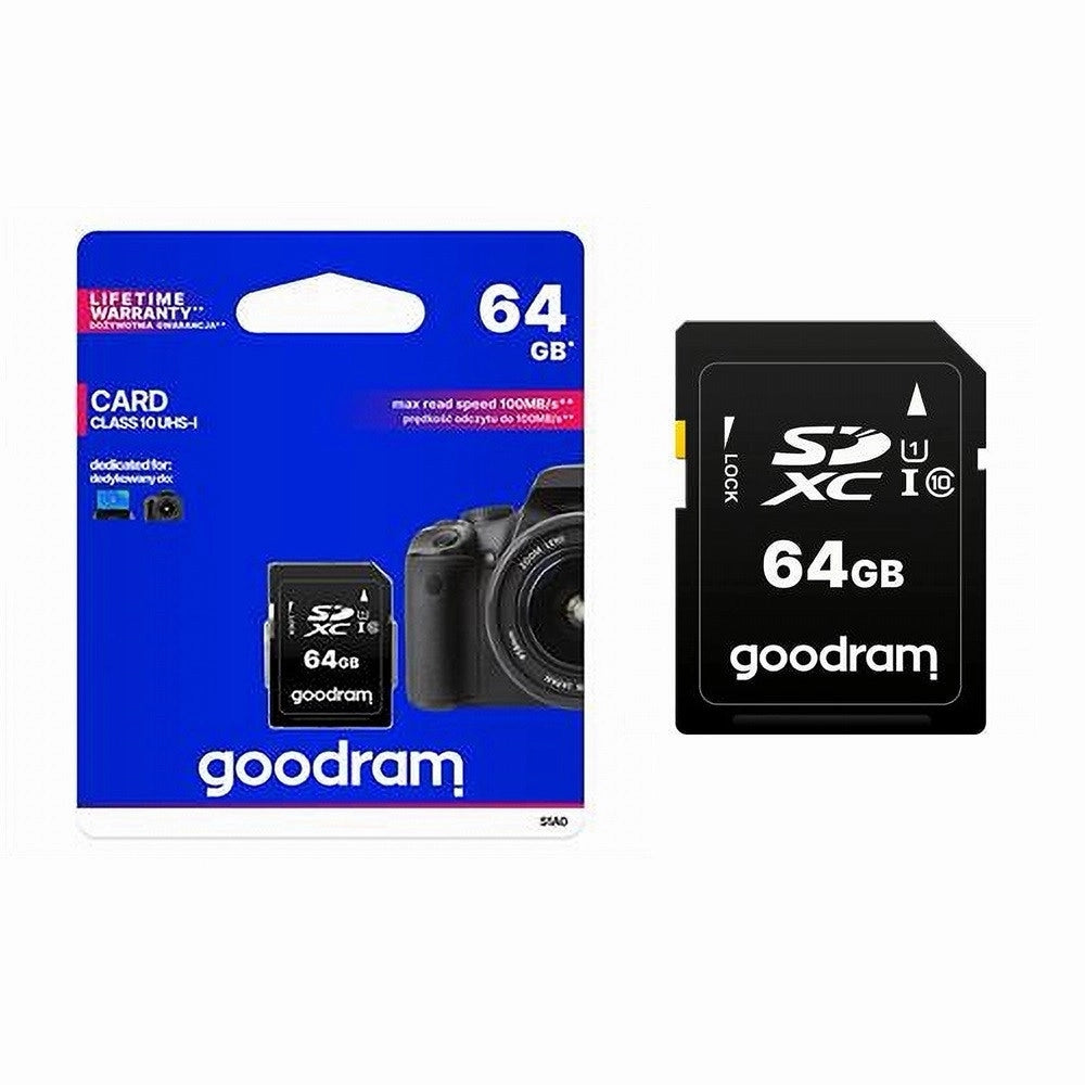 Trade Shop - Scheda Di Memoria Sd Card 64 Gb Sdxc Per Videocamere Classe 10 Uhs-i S1a0-64gb -