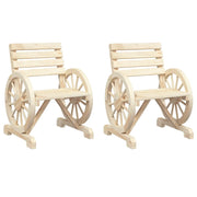 Sedie da Giardino 2 pz | Sedie da Esterno 58x58x78,5 cm in Legno Massello di Abete