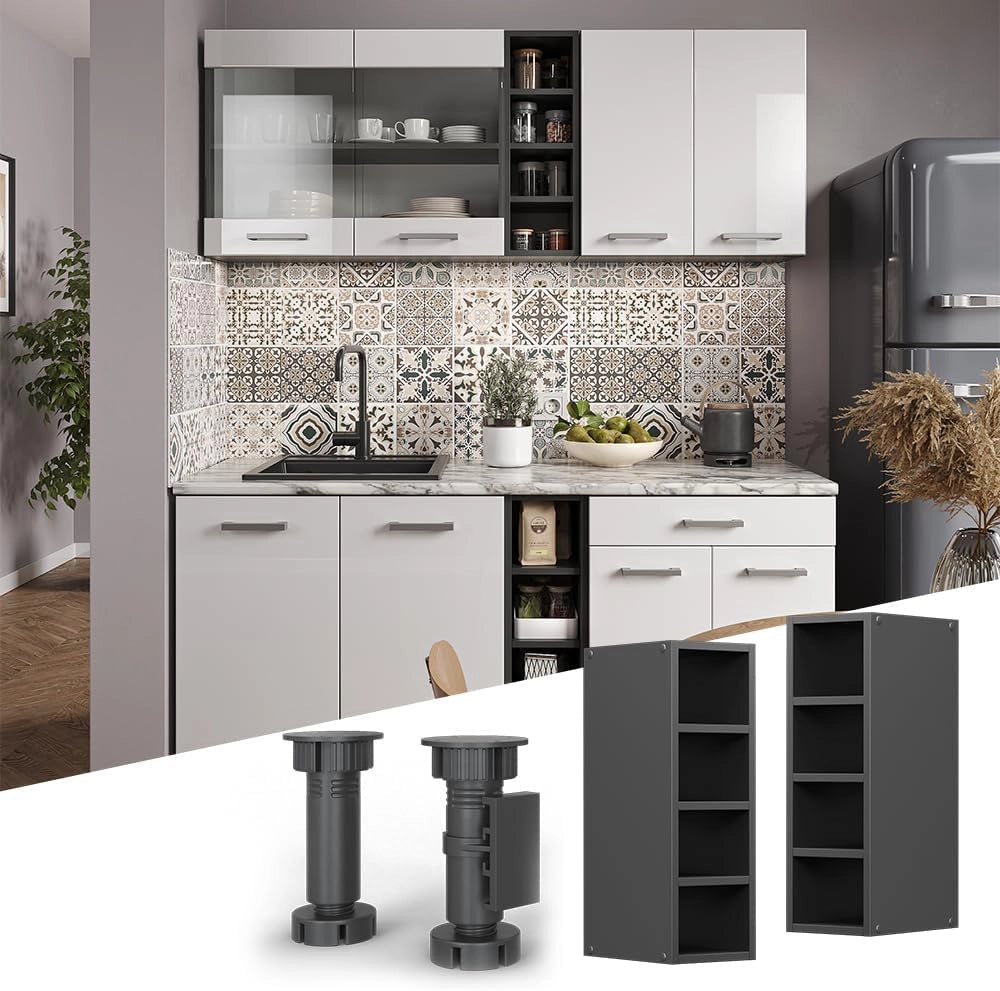 Pensile R-Line, Antracite, 20 cm, per la libera combinazione all'interno di sistemi cucina modulari
