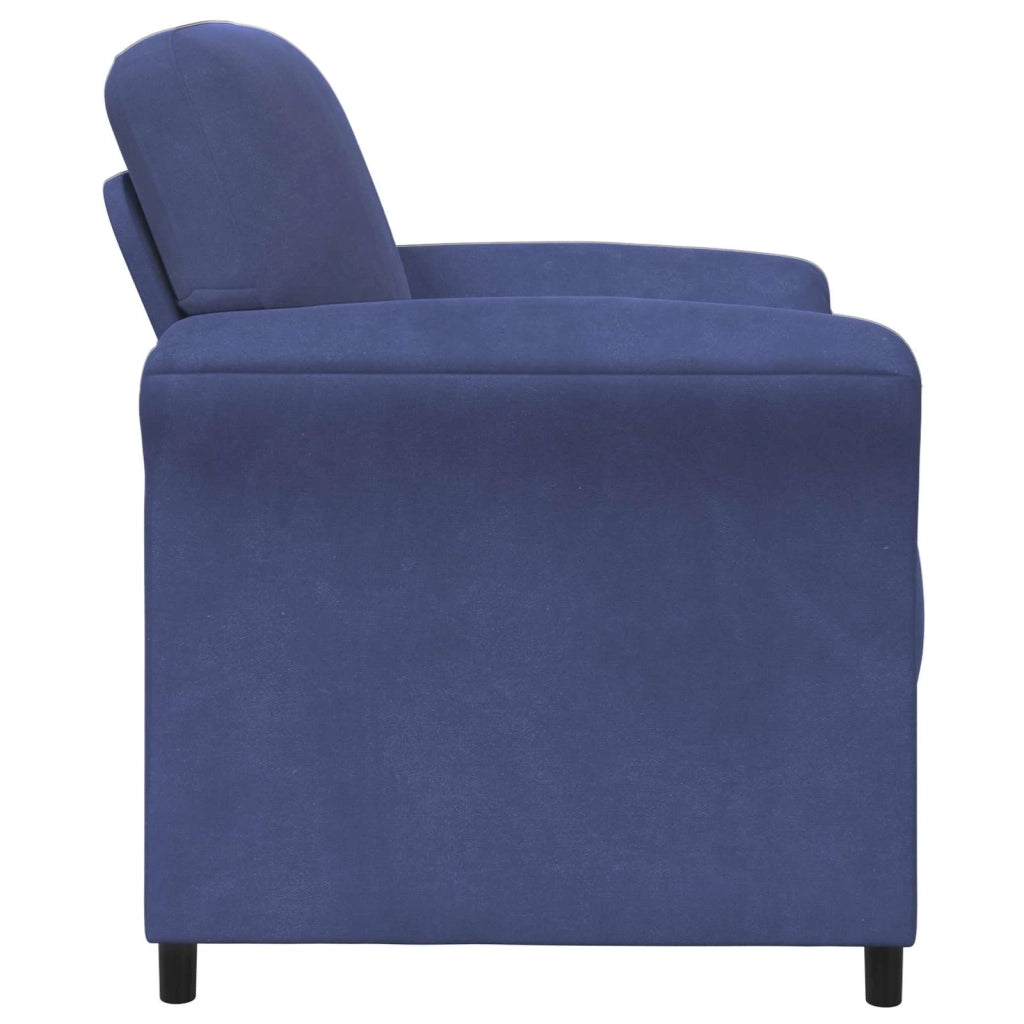 Divano 1 posto Blu Polizia 88 x 83 x 95 cm Velluto