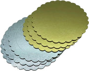 Set di piatti da torta - oro e argento - 3 mm di carta cartonata