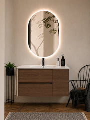 Mobile bagno con lavabo ORIGENBATH ITACA senza specchio 80x45 cm frassino tea