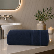 Rovarero, Telo Bagno Sfumatura Colore Struttura Antracite, Nero Antracite