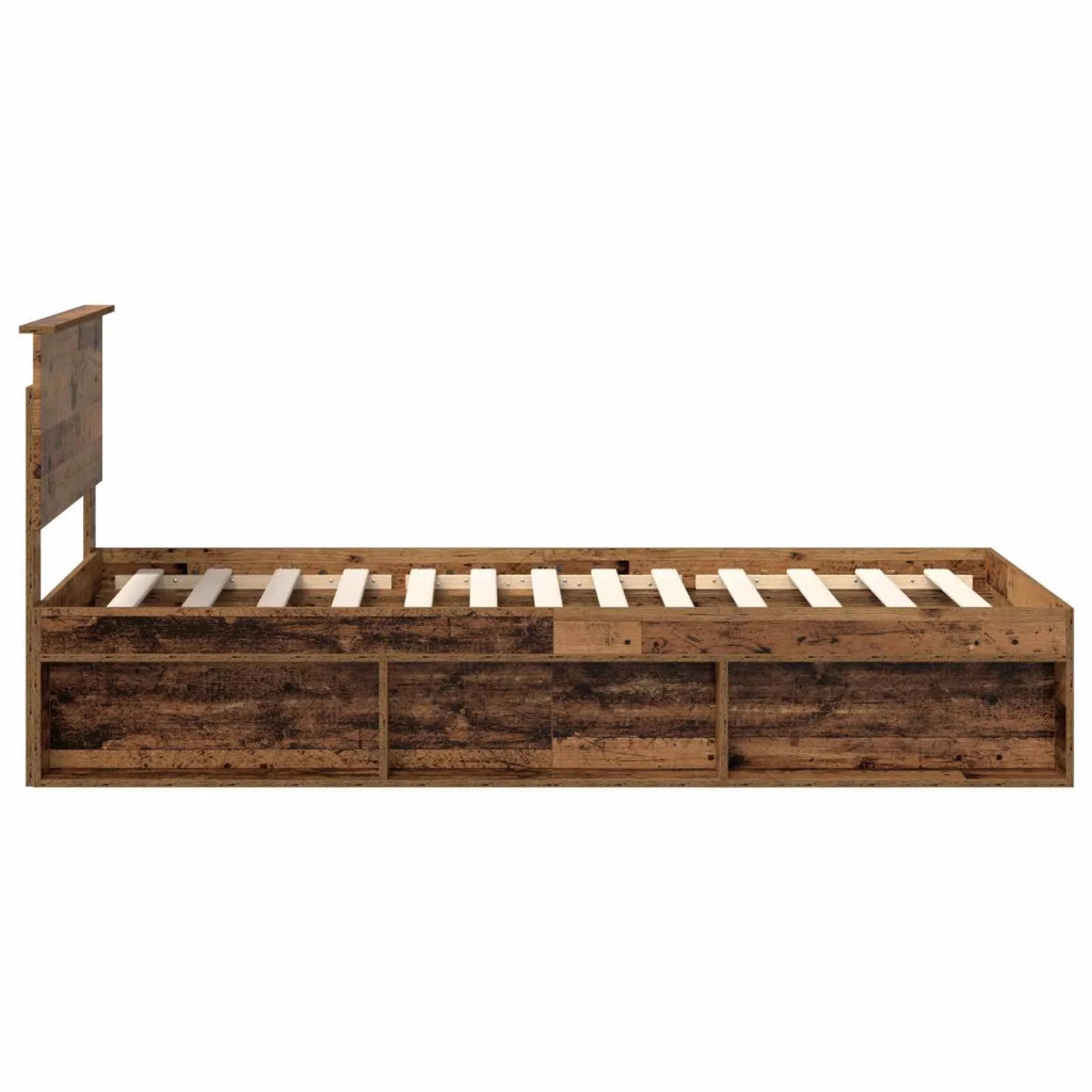 Struttura del letto Legno vecchio 90 x 190 cm Pino massello