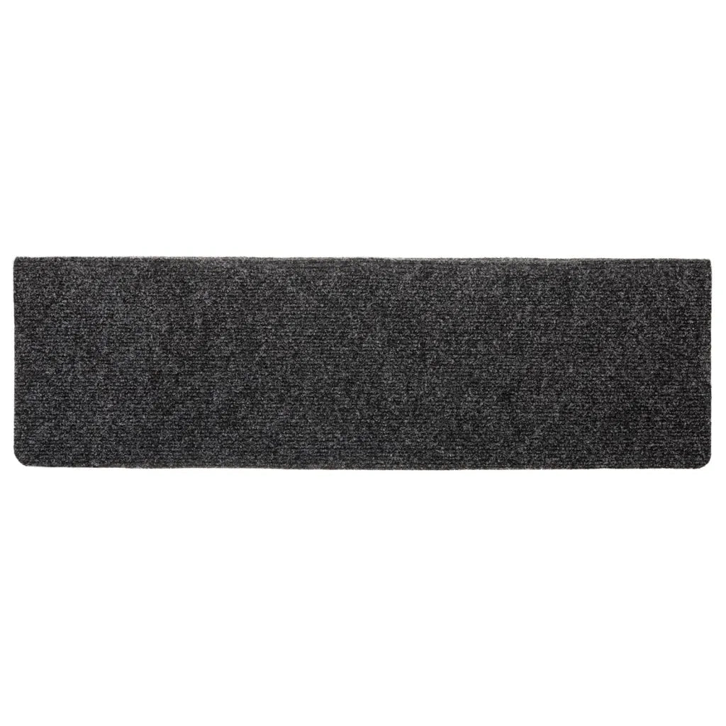 Tappetini per Scale Tessuto Agugliato 5 pz 65x21x4 cm Grigi
