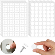 Sticker autoadesivi a vite - Sticker in material resistente - Impermeabili - 582 pezzi - Bianco .