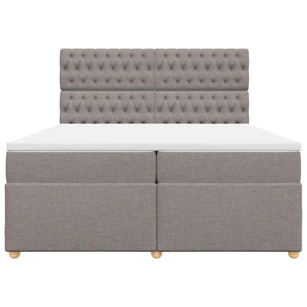 Giroletto a Molle con Materasso Tortora 200x200 cm in Tessuto 3293698