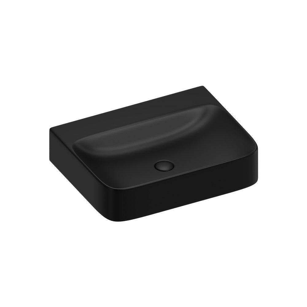 Lavabo d'appoggio nero opaco in ceramica da 60x47 cm - Serie Nordic