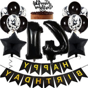 Decorazione di compleanno 41 anni - Donna - pallone - 41° compleanno - decorazione - Uomo - decorazione di torta nera - Auguri 41° compleanno - decorazione - Donna 41 anni - pallone - 41° compleanno - Uomo - party - set di decorazioni