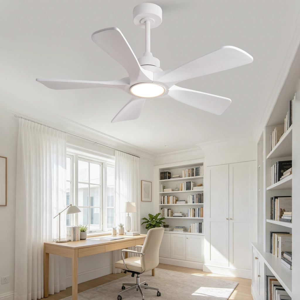 VENTILATORE DA SOFFITTO 106,68 cm Bianco LED dimmerabile con telecomando