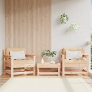 Sedia da patio-Sedie da Giardino con Cuscini 2 pz Legno Massello di Pino 855570
