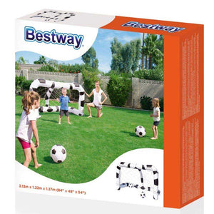 Porta Da Calcio Rete Gonfiabile 213x122x137cm Con 2 Palloni Giardino Bestway