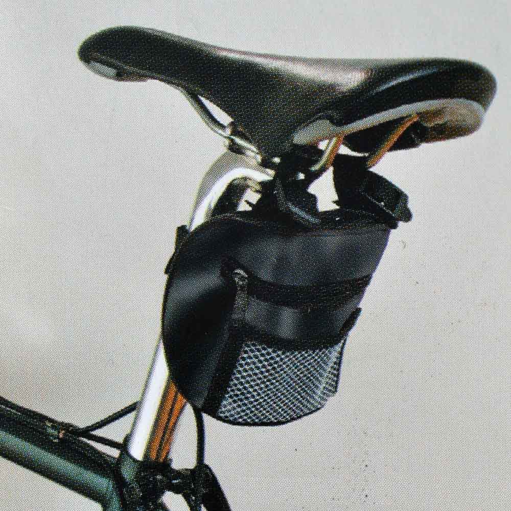 Borsa Da Sella Per Bicicletta Sacca Porta Oggetti 14x8x21cm Saddle Bag Nero