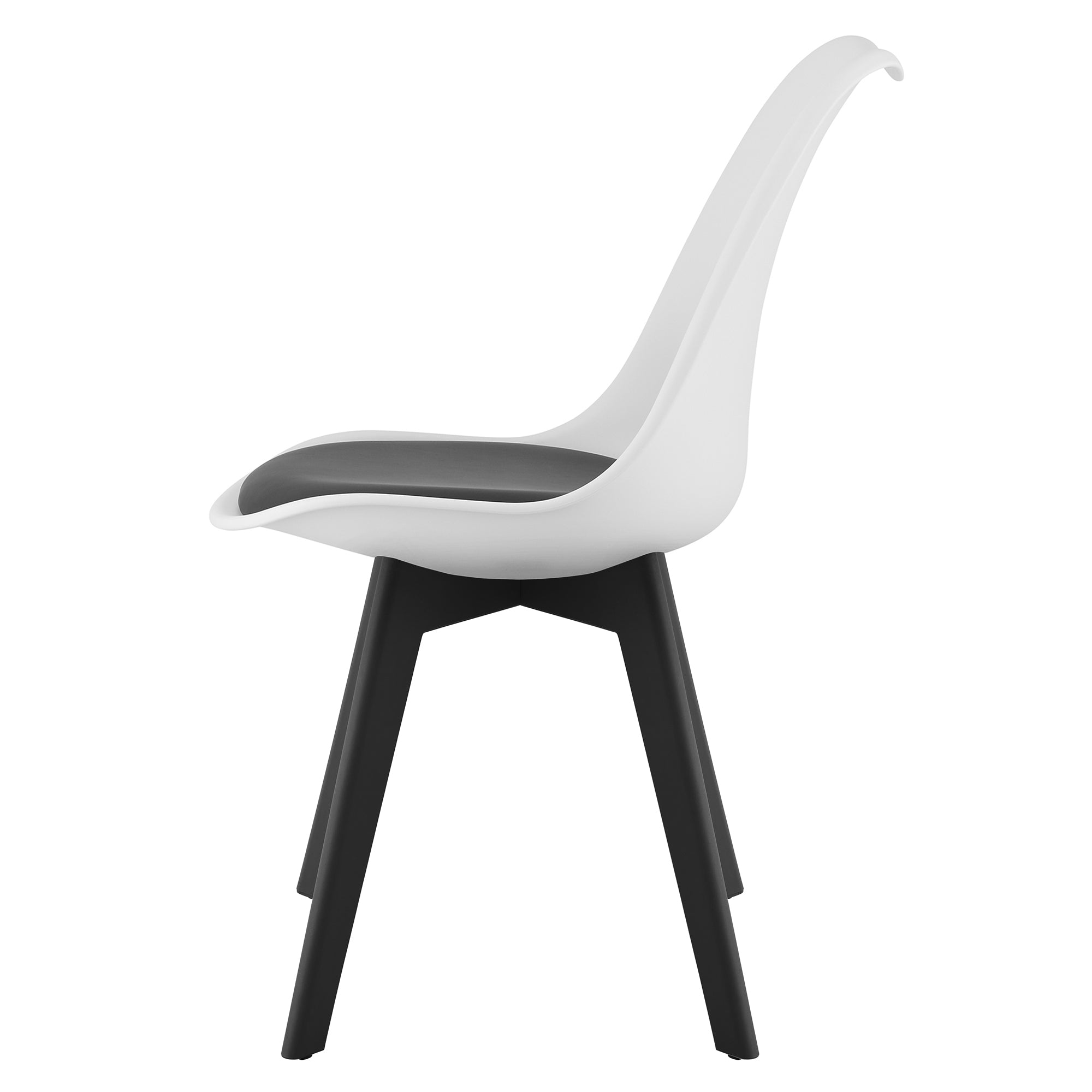 Sedia VALORA RIXK - Design ergonomico per soggiorno, nero e bianco x 1