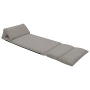 Sedia a Sdraio da Terra Pieghevole Grigio Chiaro in Microfibra 325260