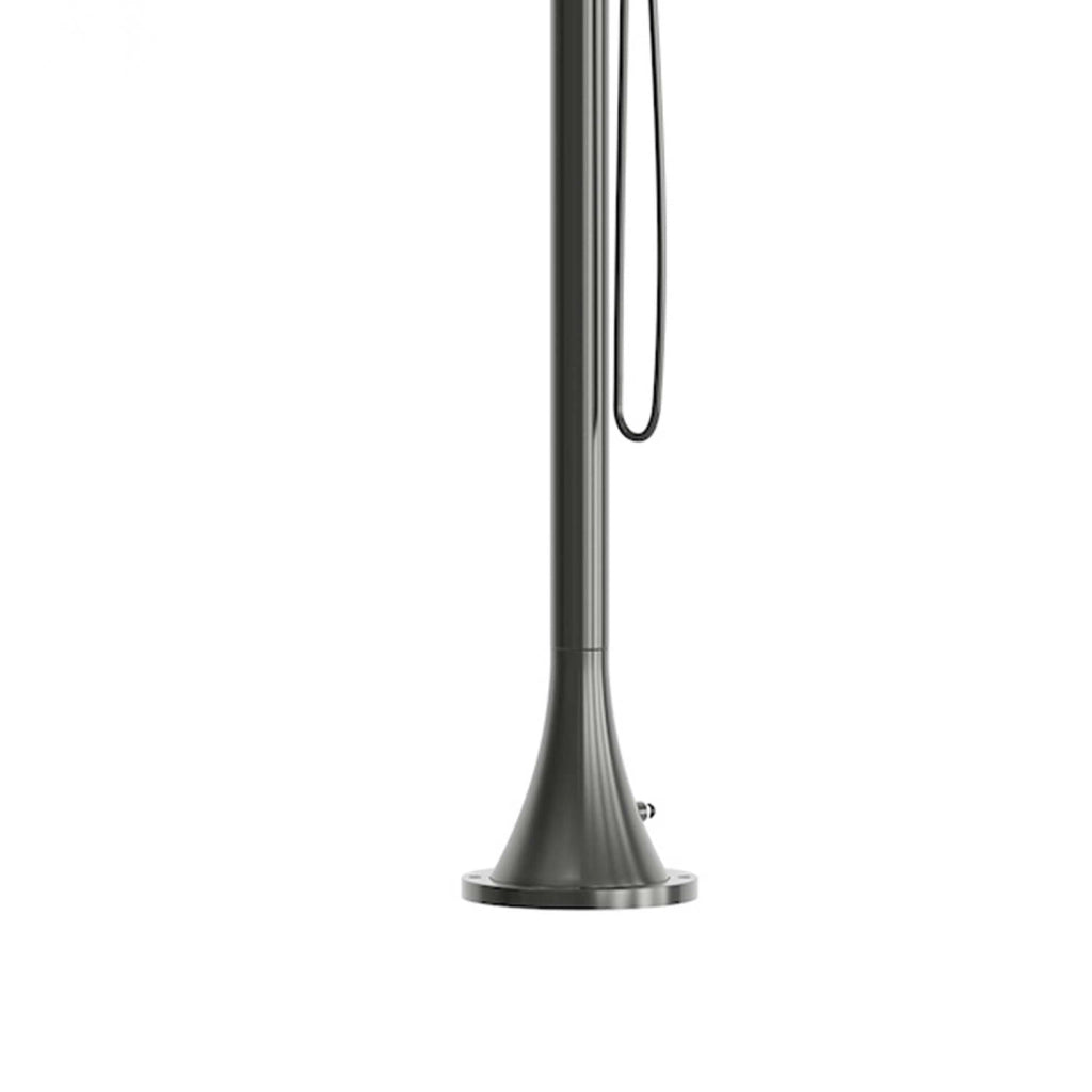 Sined Doccia Inox Luna d Nera Doccia In Acciaio Inox 316l Acciaio Con Doccino Flessibile Nera Con Ingressi Per Acqua Calda e Fredda Ideale Per Installazioni Esterne