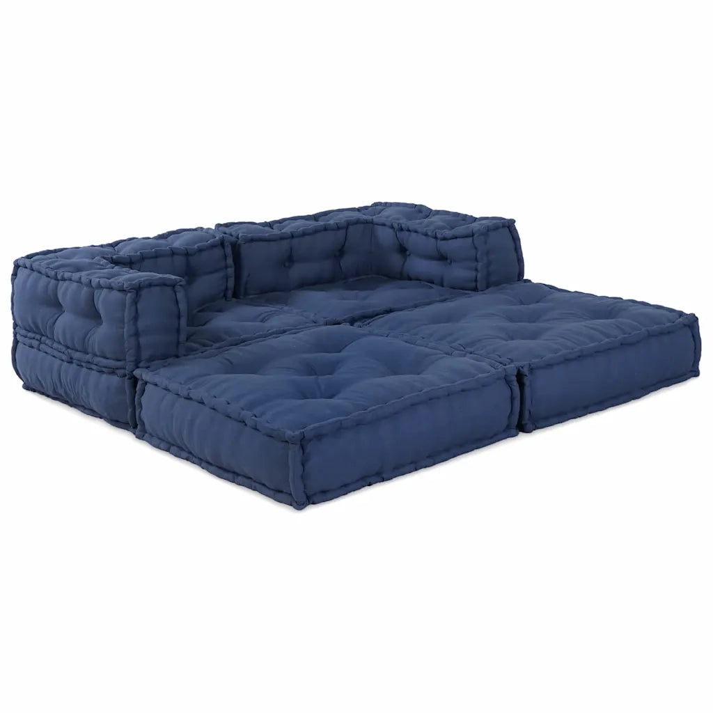 vidaXL Cuscino 2 pcs Blu 70 x 70 x 54 cm Poliestere
