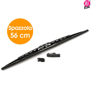 Spazzola Tergicristallo Standard Singola per Auto in Metallo e Gomma 56 cm