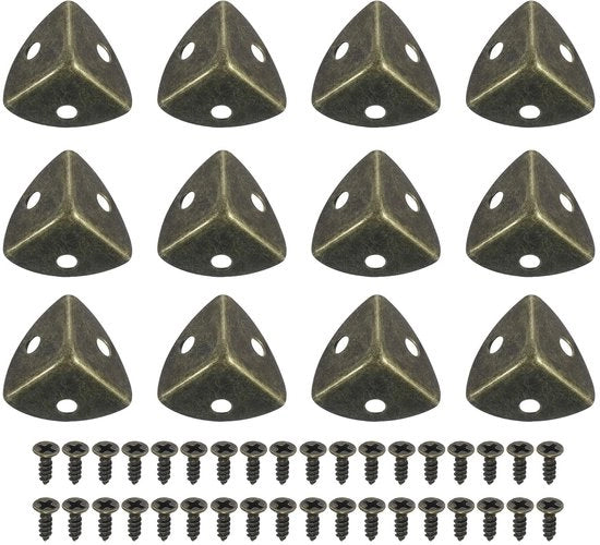 Protezioni angolari metalliche - 36 pezzi - 8 cm x 2 cm - Protezione angolare per tavolo - Decorative protezioni angolari - Resistenti all'usura e inox - Protezione angolare per mobili