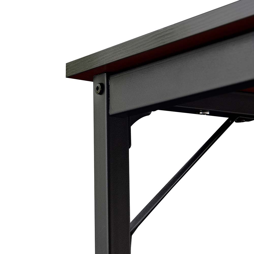 Scrivania Tavolo Porta PC Computer Legno Metallo Casa Ufficio 120x60x74 Nero